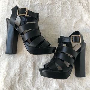 Black Heeled Sandals